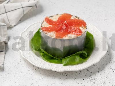 Salotos su greipfrutais ir krabų lazdelėmis Žingsnis 8