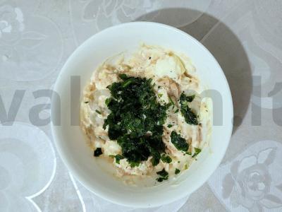 Sveiki sumuštiniai su varškės sūriu ir konservuota tunu Žingsnis 4