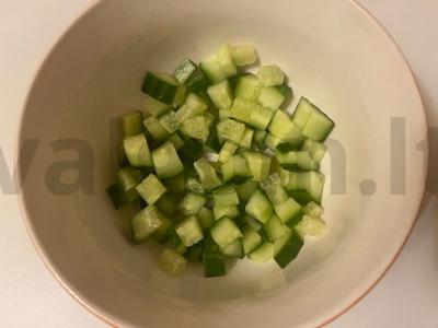 Šiltas salotas „Torensol“ su kalakutiena ir grybais Žingsnis 7