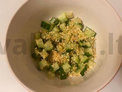 Šiltas salotas „Torensol“ su kalakutiena ir grybais Žingsnis 8