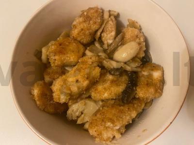 Šiltas salotas „Torensol“ su kalakutiena ir grybais Žingsnis 9