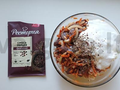 Keptas bulvės su vištienos kepenėlėmis ir cukinija Žingsnis 4