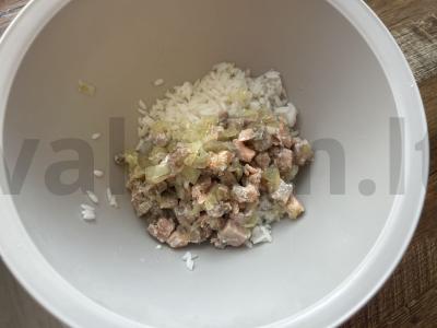 Žuvies ir ryžių pyragas Žingsnis 7