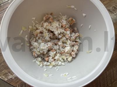 Žuvies ir ryžių pyragas Žingsnis 8