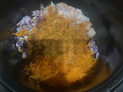 Plovas su vištiena lėtoje viryklėje Žingsnis 4