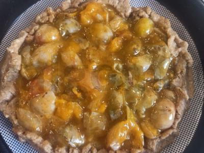 Galetė su slyvomis ant rauginto tešlos ir viso grūdo miltų Žingsnis 5