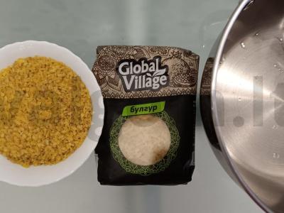 Bulguras su kiaulienos troškiniu Žingsnis 1