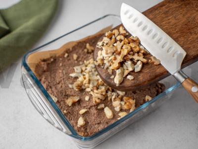 Kakavos ir bananų batonėliai su graikiniais riešutais Žingsnis 5