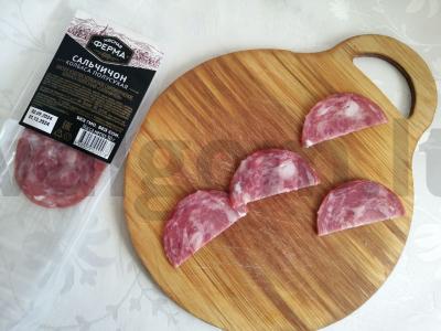 Užkandis su salsichon dešra „Ant danties“ Žingsnis 1