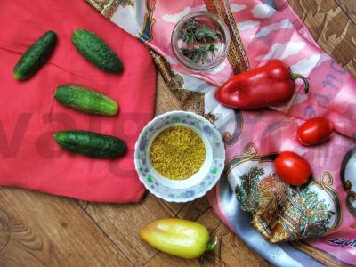 Šiltas bulguro salotas su agurkais ir mėta Žingsnis 1