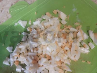 Krabų salotos su žolelėmis ir kukurūzais Žingsnis 4