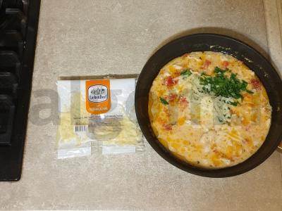 Troškintas mėsa grietinėlės padaže su sūriu ir pomidorais Žingsnis 6