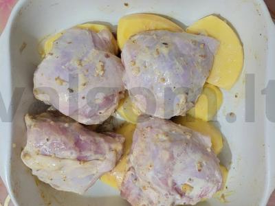 Nuostabūs vištienos šlaunelės su bulvėmis Dijon garstyčių marinate Žingsnis 4