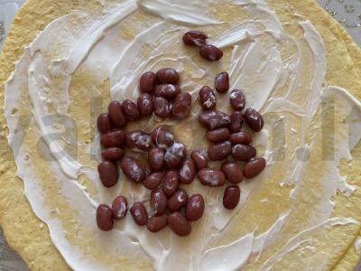 Raudona pupelė su agurku ir pomidoru lavaše Žingsnis 1