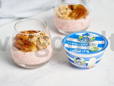 Čia pudingas su braškėmis ir bananais Žingsnis 6