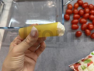 Kanelonai su mocarela ir vyšniniais pomidorais Žingsnis 2