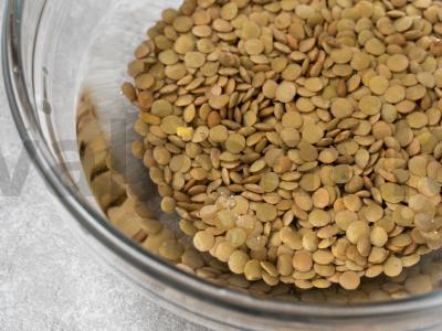 Švelnus aštrus lęšių ir grybų piure Žingsnis 1