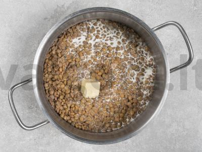 Švelnus aštrus lęšių ir grybų piure Žingsnis 3