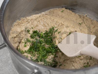 Švelnus aštrus lęšių ir grybų piure Žingsnis 4