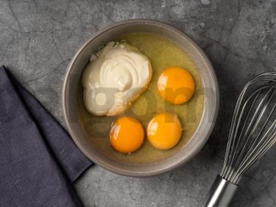 Kiaušinių ritinys su lydytu sūriu Žingsnis 2