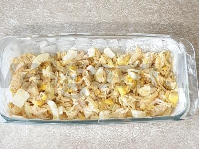 Vištienos, kiaušinio ir svogūno pyragas Žingsnis 8