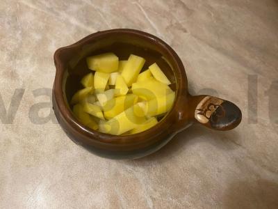 Keptas „Shantiz“ su kiauliena grietinėlėje Žingsnis 1