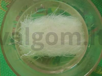 Funchosa su enoki grybais ir tofu Žingsnis 1