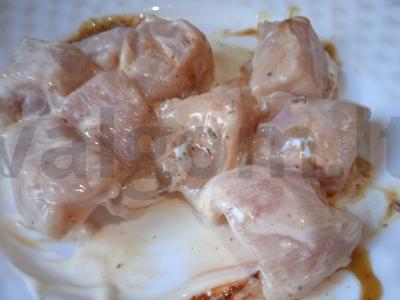 Aštrus vištienos šašlykas, keptas su daržovėmis Žingsnis 2