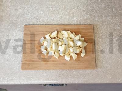 Desertas su rikota ir vaisiais Žingsnis 1