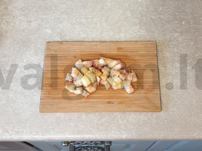 Desertas su rikota ir vaisiais Žingsnis 2