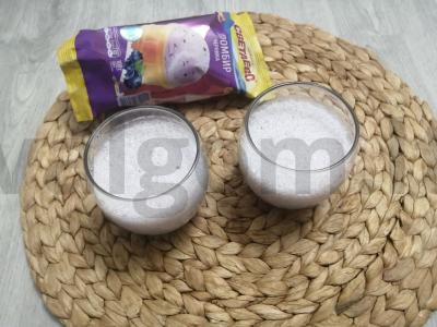 Pieninis kokteilis su mėlynių ledais Žingsnis 5