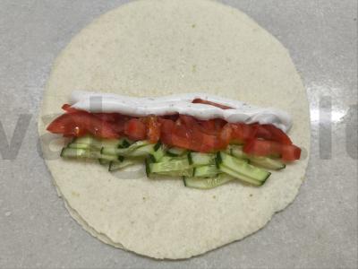 Daržovių ritinys su keptu halumi sūriu Žingsnis 2