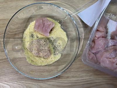 Salotas su kalakutų nuggetais vakarienei Žingsnis 1