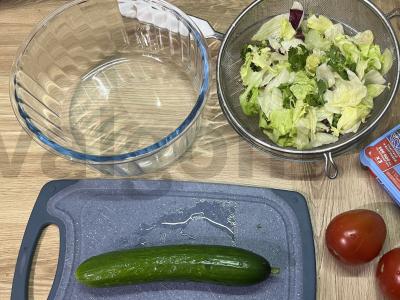 Salotas su kalakutų nuggetais vakarienei Žingsnis 2