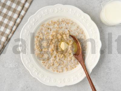 Avižinė košė su grybais be virimo Žingsnis 3