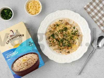 Avižinė košė su grybais be virimo pagrindine nuotrauka