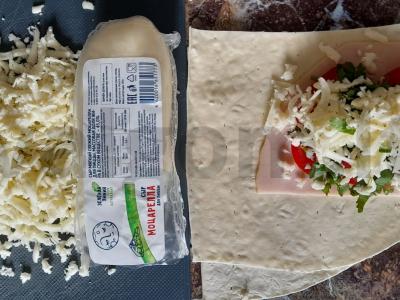 Lavašas su mocarela ir kumpiu Žingsnis 3