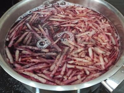 Obuolių ir mėlynių džemo kisielius Žingsnis 3