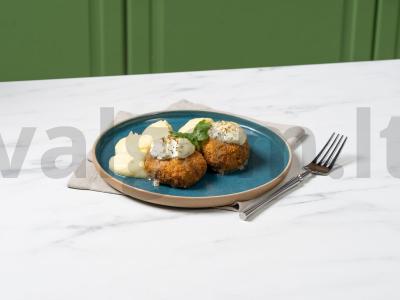 Kotletai su grietinėlėmis pagrindine nuotrauka