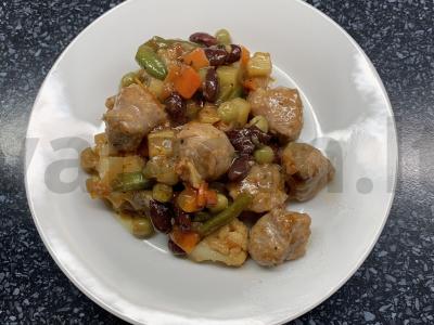 Daržovės ir dešrelės terijaki padaže Žingsnis 4