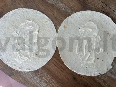 Burrito su kotletu ir daržovėmis Žingsnis 2