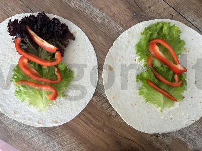 Burrito su kotletu ir daržovėmis Žingsnis 4