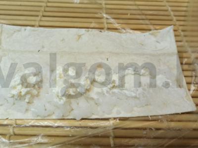 Tortilijos su ryžiais ir agurkais Žingsnis 2