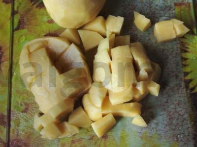 Bulvės su grybais grietinės padaže Žingsnis 3