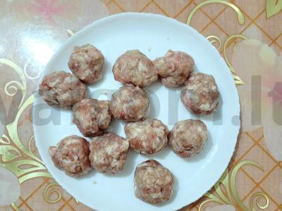 Kapelini su faršu ir sūriu keptuvėje Žingsnis 3