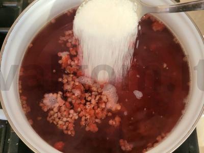 Ryškus kompotas „Asorti“ su citrinos rūgštimi Žingsnis 3