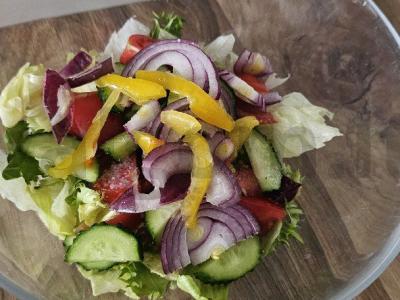 Vegetariškas daržovių salotas su aliejumi Žingsnis 5