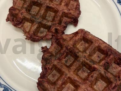 Burokėlių vafliai iš linų miltų Žingsnis 5