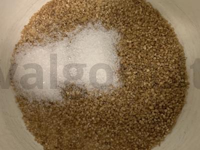 Šokoladinė kviečių košė su persikais Žingsnis 1