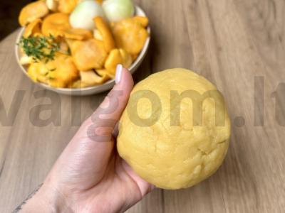 Kepinys su voveraitėmis Žingsnis 1